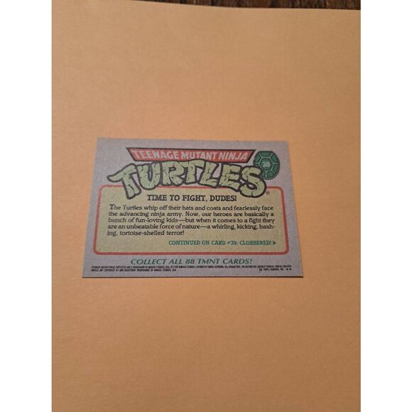 1989 Topps TMNT Trading Card 38 Teenage Mutant Ninja Turtles - Picture 2 of 2